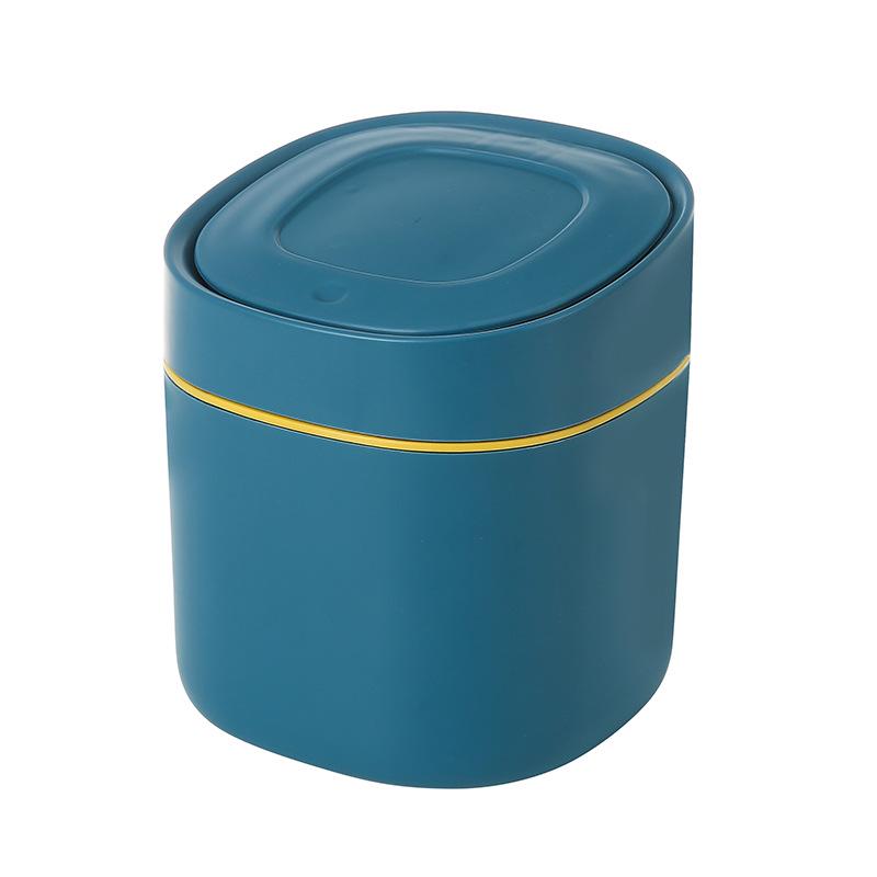 Popular Mini Desktop Trash Can with Pop-Up Lid for Bedside Table
