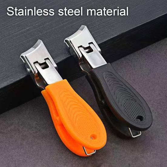 1/2Pcs Stainless Steel Nail Clipper Large Opening Anti-Splash Slanted Heavy Duty Portable Men Women Thick Toenail Fingernail Cutter Manicure Grooming