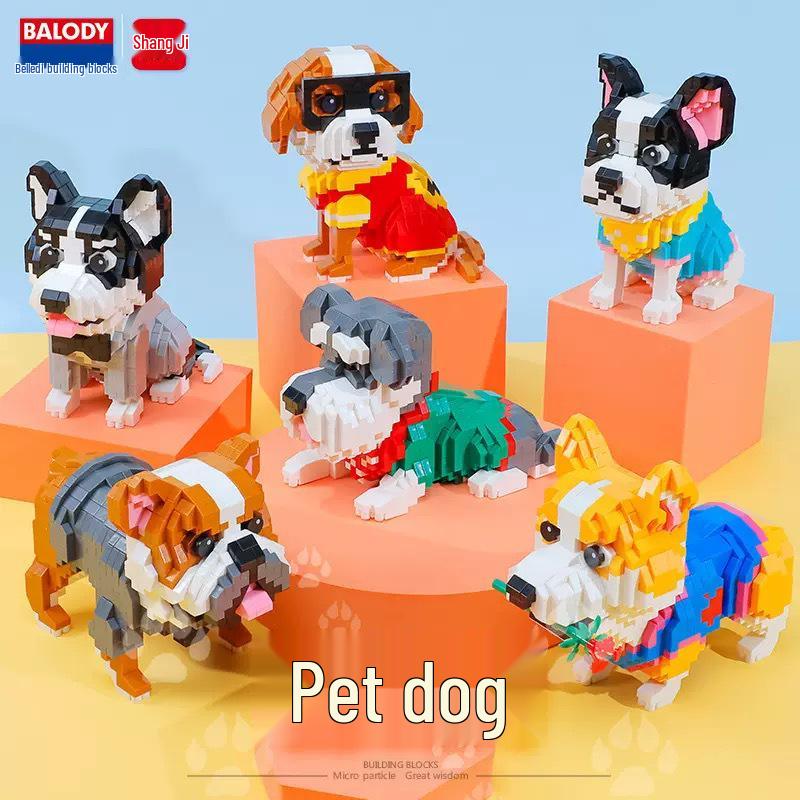 BeleDi Dog Building Blocks Toy: Children's Educational Gift & Cute Dog Model Assembly Set