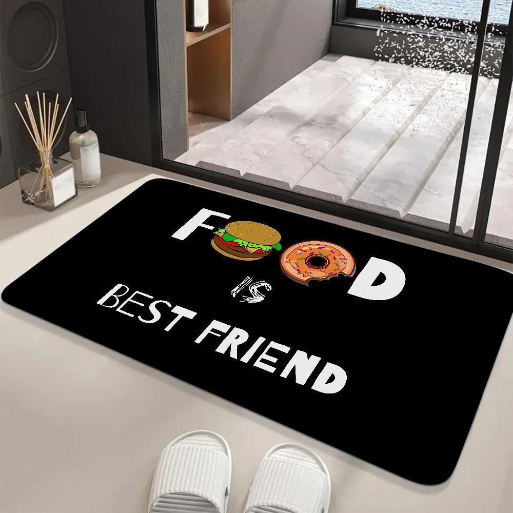 Fun Text Corridor Carpet Welcome Friends Living Room Dining Room Entrance Non Slip Door Mat Home Diatom Mud Decorative Rug