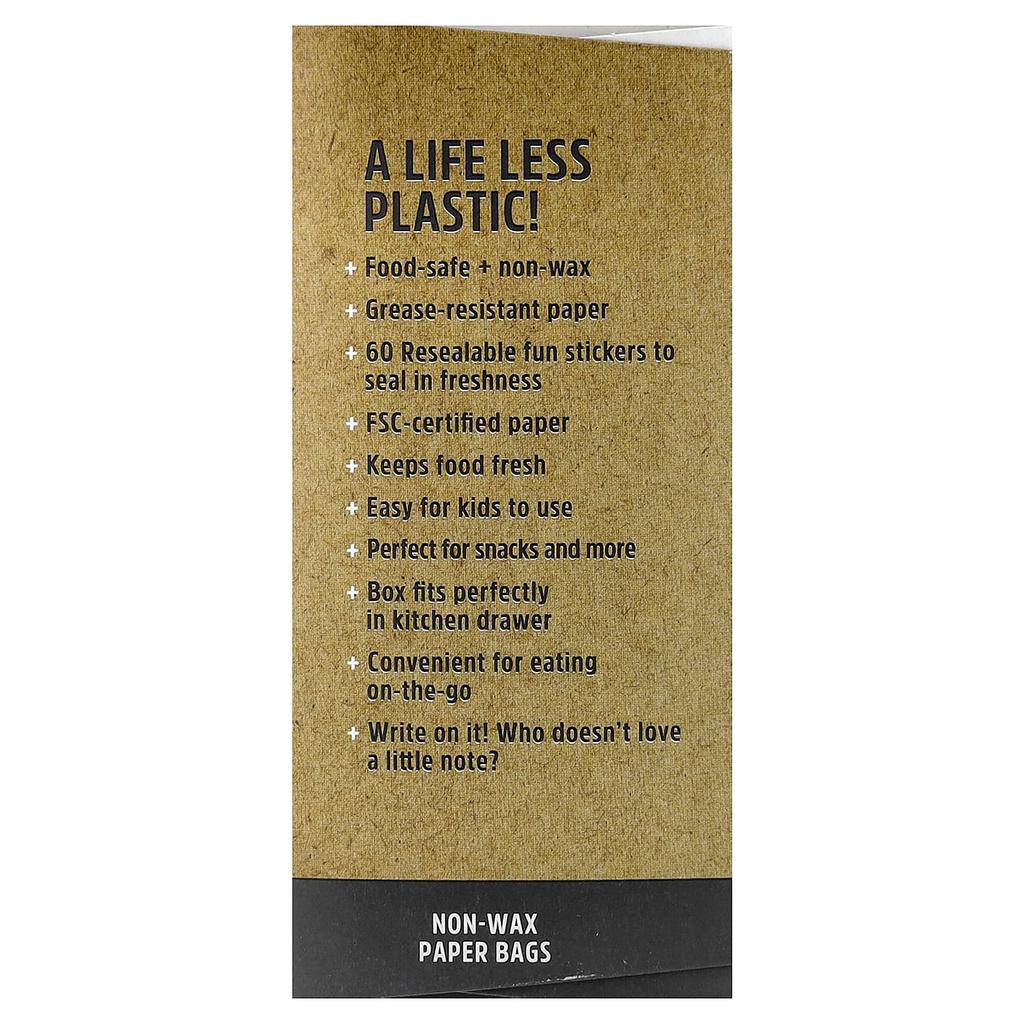 Lunchskins, Paper Snack Bags, Bears, 50-Count