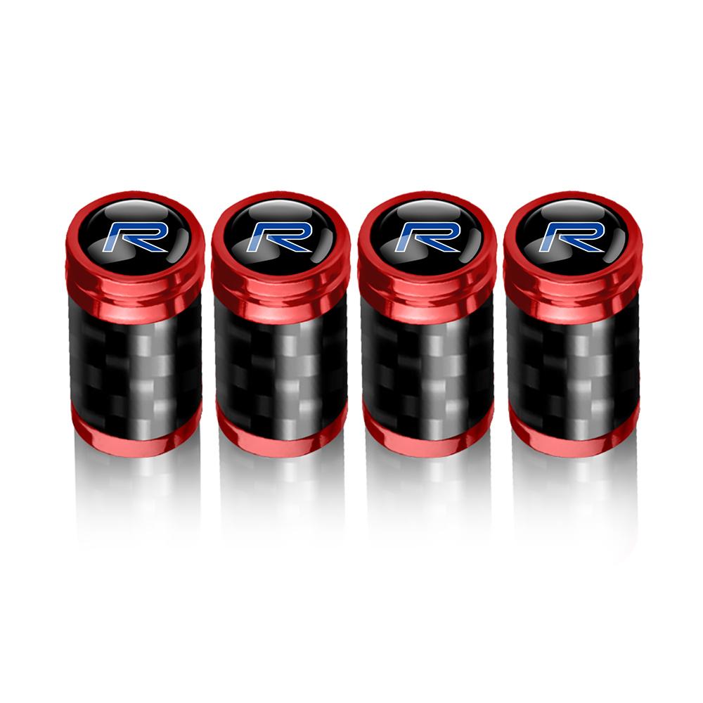 For Volvo ew1For Volvo R Rdesign XC40 C70 V60 V90 AWD T6 D8 T8 4Pcs Carbon Fiber Car Wheel Tire Valve Stem Air Cap Auto Accessories Valve Cap