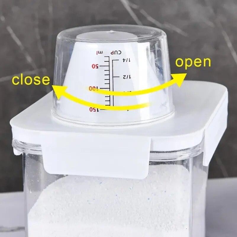 Food Seal Storage Container Laundry Powder Detergent Dispenser Cat Dry Food Storage Container Multipurpose Plastic Cereal Jar
