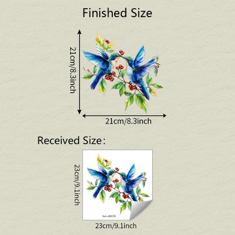 Malovaný pták Domov Balkon Skleněné okno Zkrášlení a Dekorace Elektrostatické UV Samolepky na okno Bez zadního lepidla