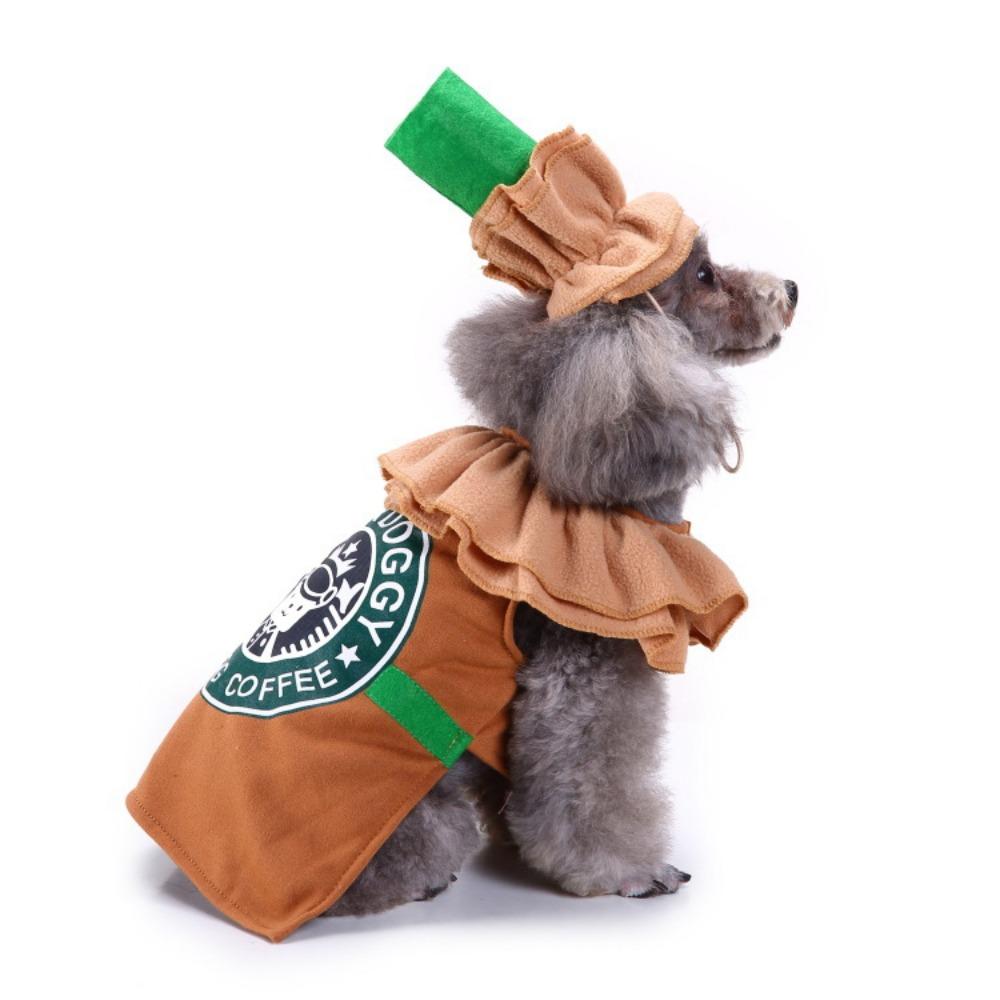 Christmas Hat Elk Snowman Panda Colored Strips Out Pet Dress Beautiful Christmas Dress Dress Up  Dog Clothes
