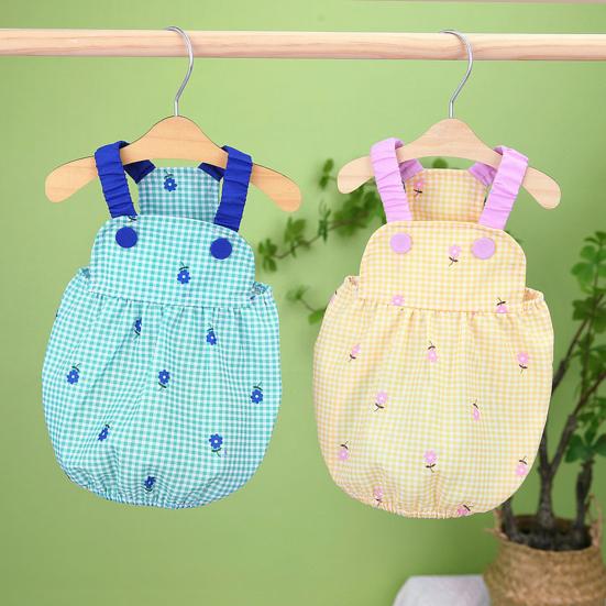 Pet Dress Suspender Type Classic Plaid Fashion Print Soft Texture Skin-touch Dress Up Comfortable Puppy Clothes Princess Dress Daily Life Wearing