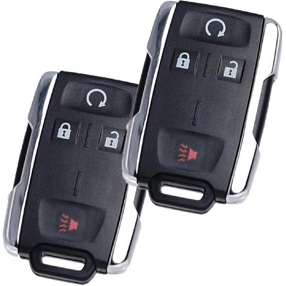Keyless Entry Remote Start Control Key Fob Replacement Fits For Chevy Silverado GMC Sierra 1500 2500 3500 2014-2016 2017 2018   GMC Canyon Chevrolet