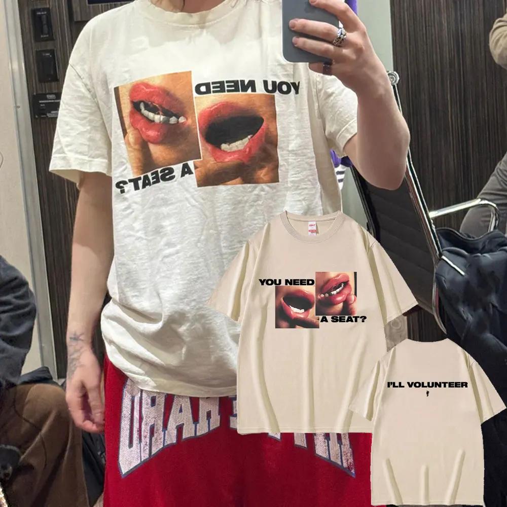 Singer Billie Eilish Hit Me Hard and Soft Printed Cotton T-shirt Men and Women Summer Clothing Fashion Casual T-shirt Fan Gift 4XL