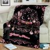 1PC Custom Name Magical Hat Flannel Blanket Versatile,all-season Throw Suitable for the Living Room,bedroom,camping,travel,and Gift