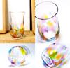 Hizen Bidoro Sake Rock Rainbow Old Fashioned Tumbler Made in Japan Gift Glass, Glass, [Traditional Craft/Blown Glass/Gift/350ml] (Celebration Present)