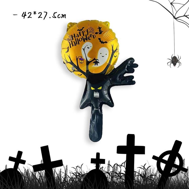 1pcs Halloween Bat Pumpkin Decoration Balloon Photo Prop For New Year Birthday Party Horror Scene Decor Spooky Festive Gift