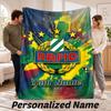 Rapid Wien FC Personalized Flannel Blanket Custom Name Text Soft Throw Blanket Home Decor