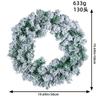 Wholesale 2023 New Christmas Wreath With Snowy Pvc Vine For Decoration In Shopping Mall And Window Display Small Medium And Large Sizes