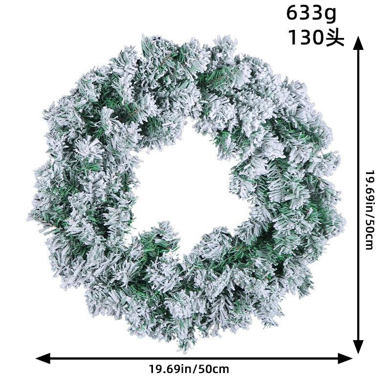 Wholesale 2023 New Christmas Wreath With Snowy Pvc Vine For Decoration In Shopping Mall And Window Display Small Medium And Large Sizes
