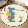 Pippi Longstocking Custom Name Round Area Rug,Carpet Rug for Living Room Bedroom Sofa Playroom Decor,Non-slip Floor Mat