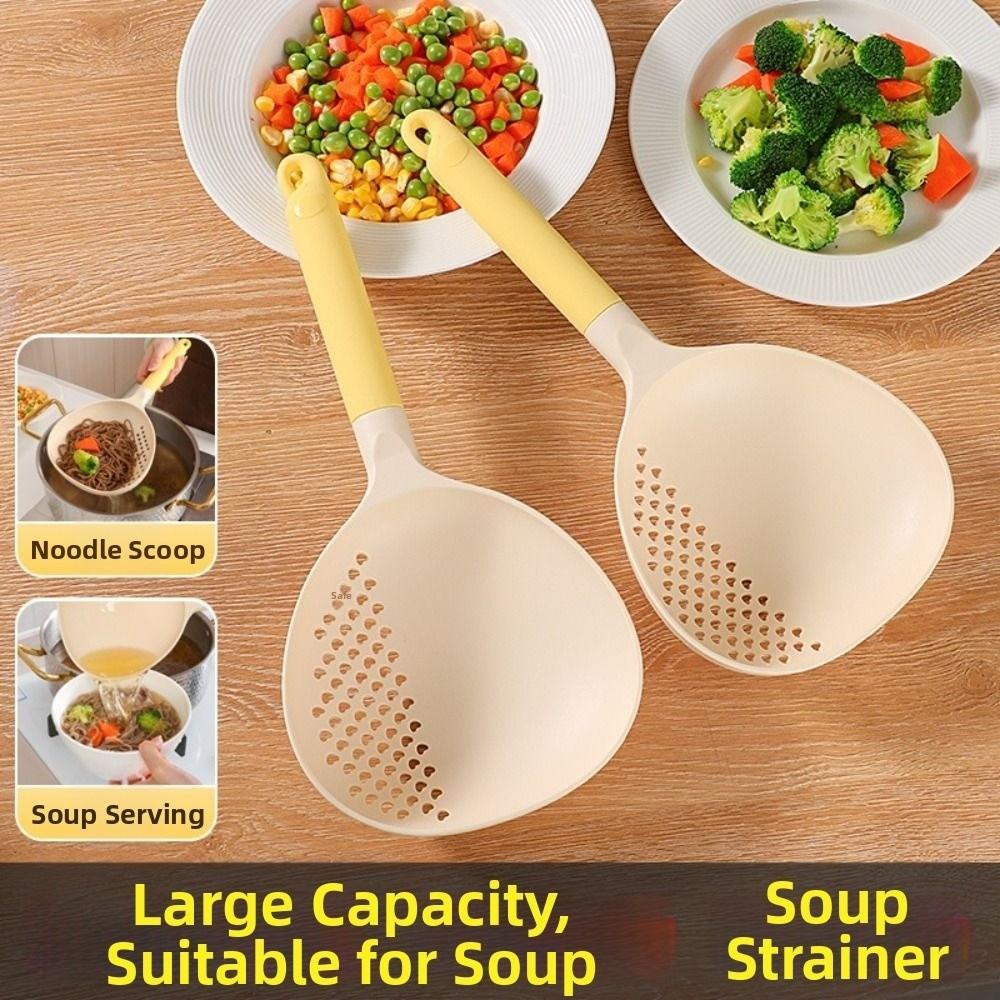 2in1 Vegetable Strainer Big Size Noodle Pasta Colander Kitchen Ladle Strainer  Restaurant