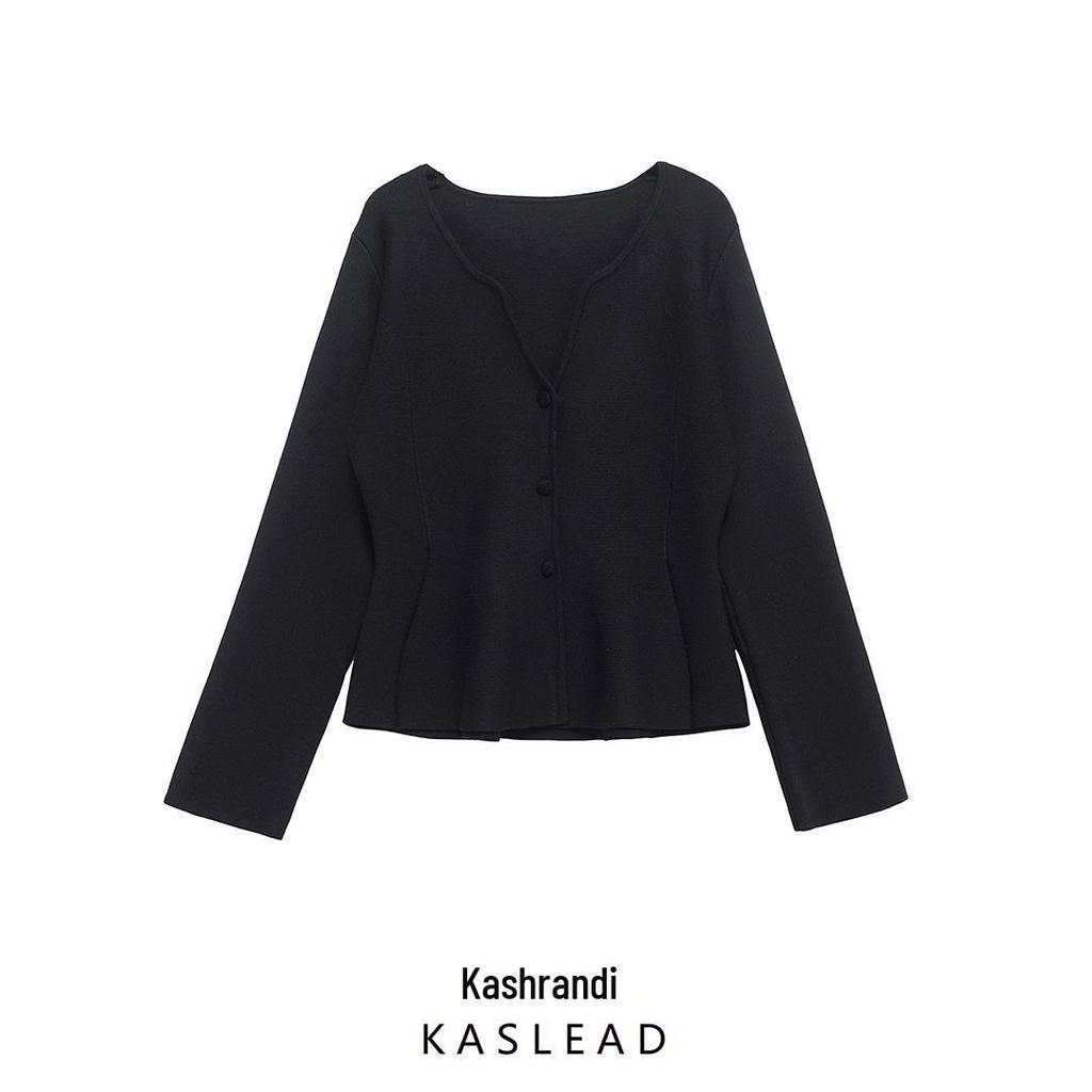 2025 Winter Women's Simple Knit Cardigan & Short Skirt Hem - European & American Style Fashion