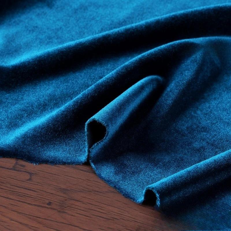 100x155cm Stretch Velvet Fabric Diamond Luster Cloth Soft Upholstery TextilesDiy Velour for Sofa Curtain Background