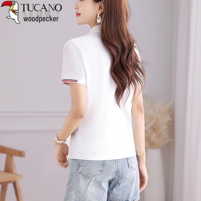 Woodpecker Women's Summer Short-Sleeve Ice Silk Slimming Polo Shirt