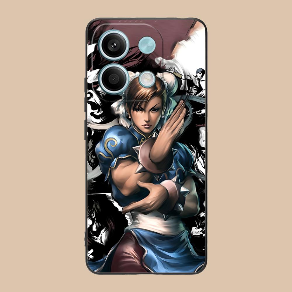 Street Fighter Chunli Phone Case for POCO F7 F6 F5 F4 F3 F2 Pro GT C75 C71 C65 C61 C40 Pro Ultra Colorful Printing Cover Pretty