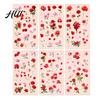 Floral Plant Decals 6 Sheets/Set Natural Flower Scrapbook Stickers, Waterproof PVC Plants Decals, Hand-painted Stickers Transparent Decorative for DIY