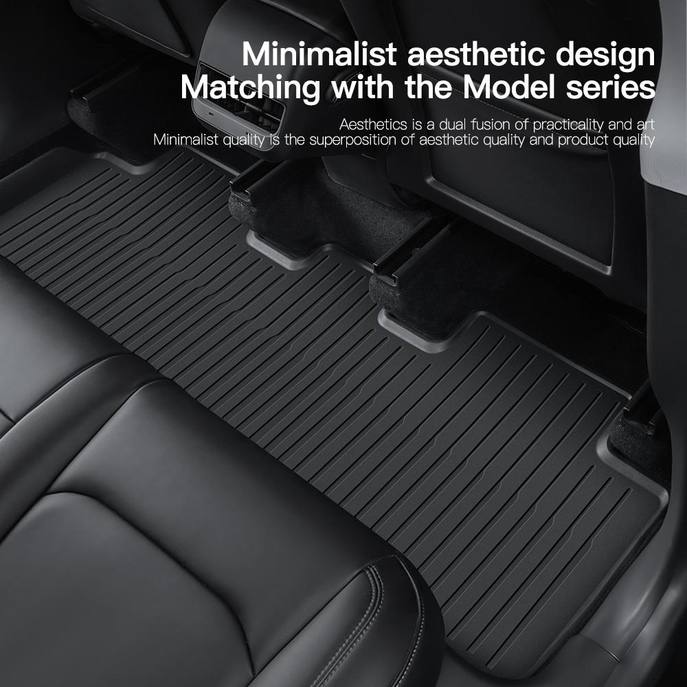 YZ For Tesla Floor Mat Model Y 2025-2025 Model 3 Highland Car Trunk Mat Luggage Mat TPE Waterproof Anti-Slip Set Floor Liner Mat