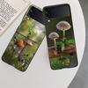 Fungal Aesthetics Phone Case For Samsung Z Flip 7 6 5G Galaxy Z Flip 5 4 3 Black Hard Cell Cover Luxury PC Shell Coque