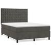 Maison Exclusive - Sommier à lattes de lit et matelas Gris foncé 140x200cm Velours