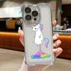Unicorn with Rainbow Pee Cases For Samsung Galaxy A56 A55 A54 A52 A53 5G A36 A34 A35 A50 A73 A26 A25 A16 A06 Clear Phone Cover