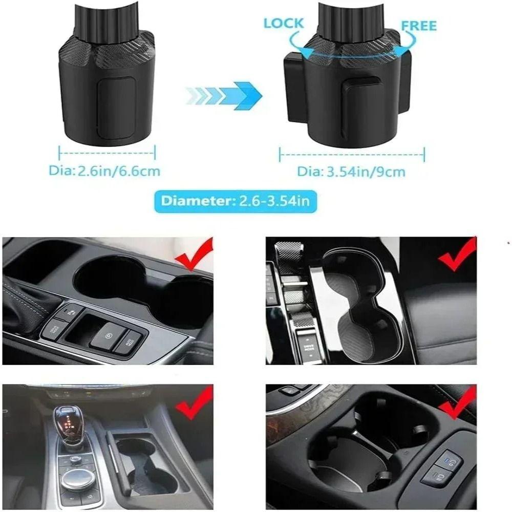 Detachable Design Car Cup Holder Expander 360° Rotation Vehicle Eating Tray Table  Car Accessories