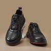 New First-layer Cowhide Men's Shoes Business Sports Rotating Button Automatic Buckle Casual Shoes Breathable and Lightweight