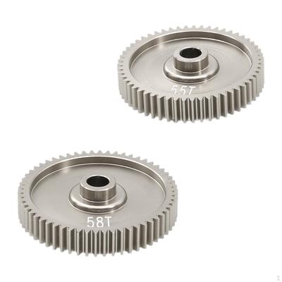 2Pcs Spur Gear 55T 58T Transmission Gears Spare Parts RC Differential for 1/10 TT01D
