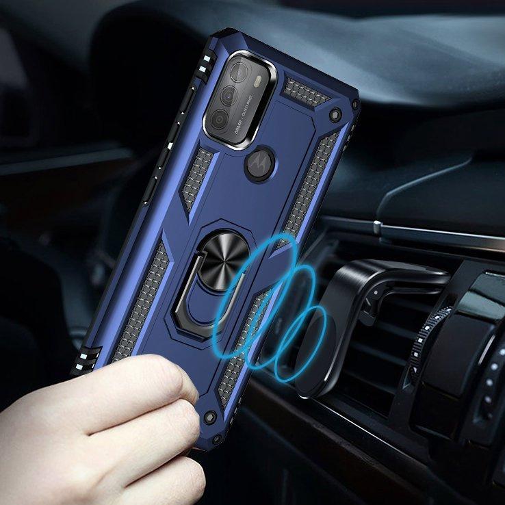 Armored case for Motorola Moto G50, Nox Case Ring, blue