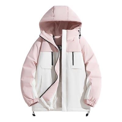 Veste d'hiver en coton pour hommes, veste à capuche de grande taille pour couple, veste en coton pour sports de plein air