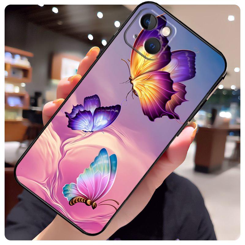 Luxury Butterfly Case For iPhone 16 Pro Max 14 13 12 11 15 17 Pro Max mini 15 16 Plus 16e 17 Air Phone Cover