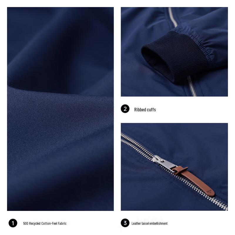 SEPTWOLVES Men's Solid Baseball Collar Jacket