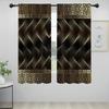 Blackout Jit Geometric Wavy Curtains Polyester Home Decor Curtain Set Of 2 Made With Rod Pocket Washable