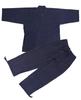 Samue denim fabric Sturdy yet soft Samue patterned all year round Wind God and Thunder God Wave Navy L [Edoten] (100% cotton) Men's
