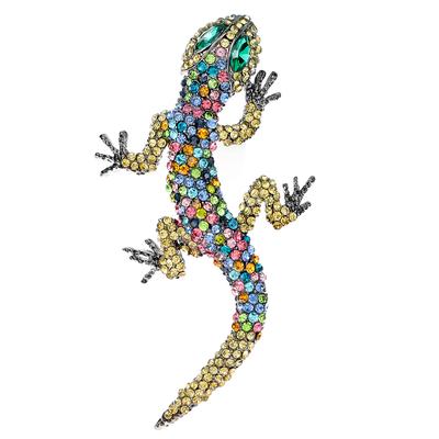 Broches de lagarto y gecko con diamantes de imitación para mujer, diseño grande, 2 colores disponibles, novedad 2023