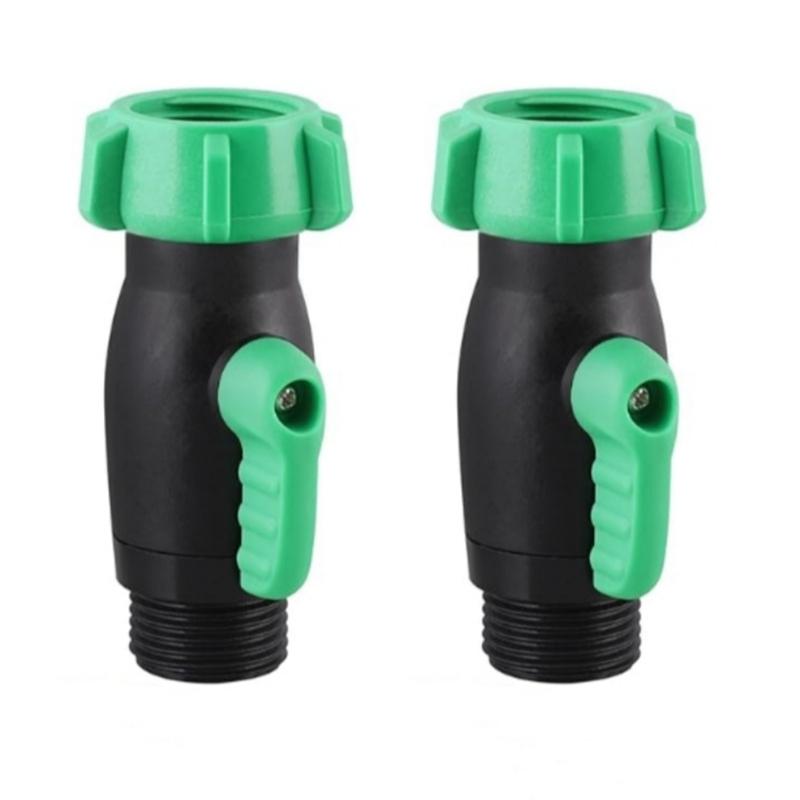 Leak Resistant Ergonomic Garden Hose Shut Off Valves Corrosion Proof Plastic Adapter 2pcs for Campers Ships Outdoor Use