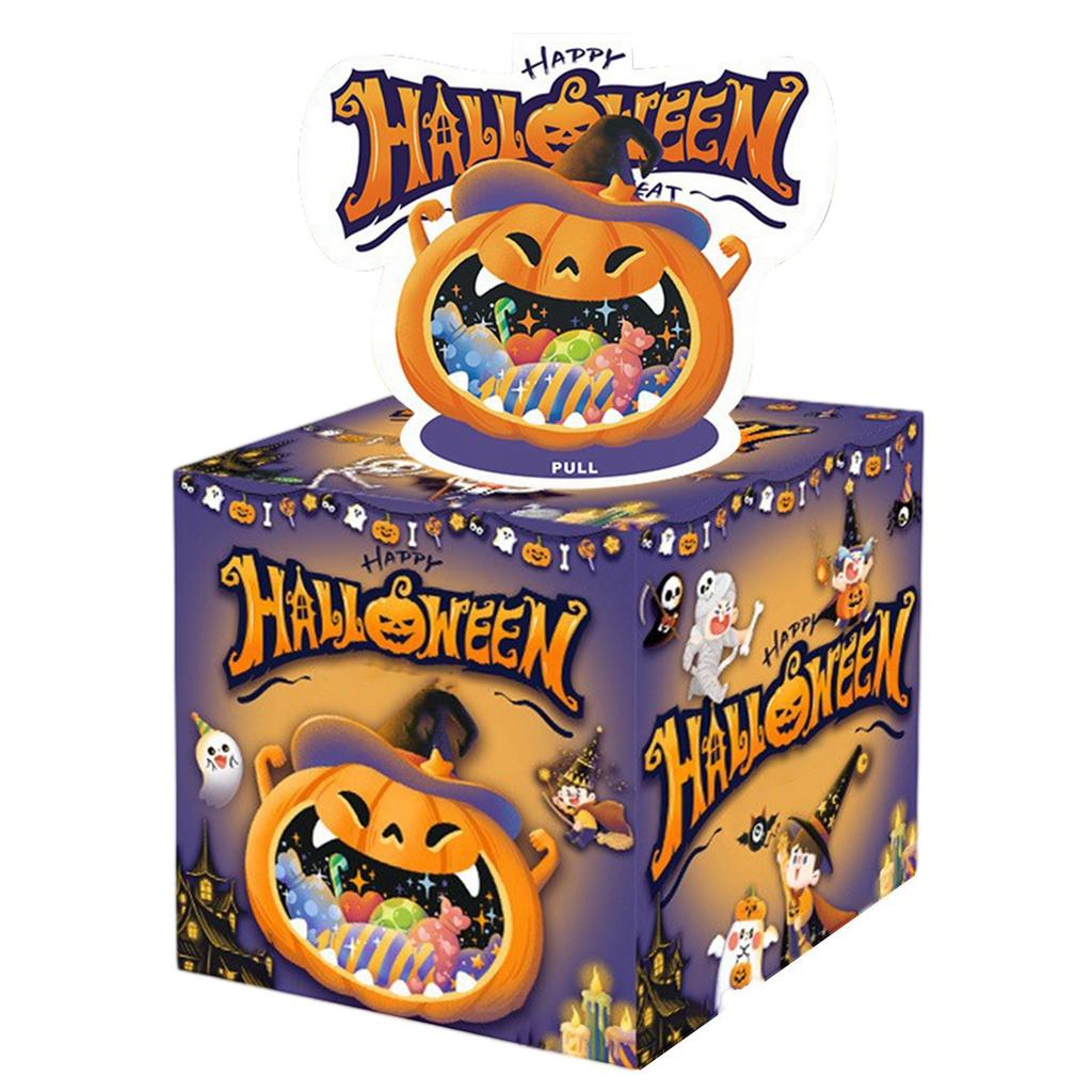 Halloween Purple Candy Surprise Draw Box Decoration Party Decoration Supplies Gift Box.