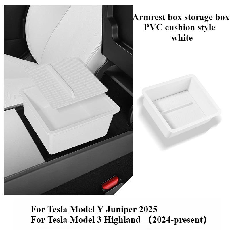 

For Tesla Model Y Juniper 2025 Silicone waterproof central control car storage box armrest box storage box interior accessories