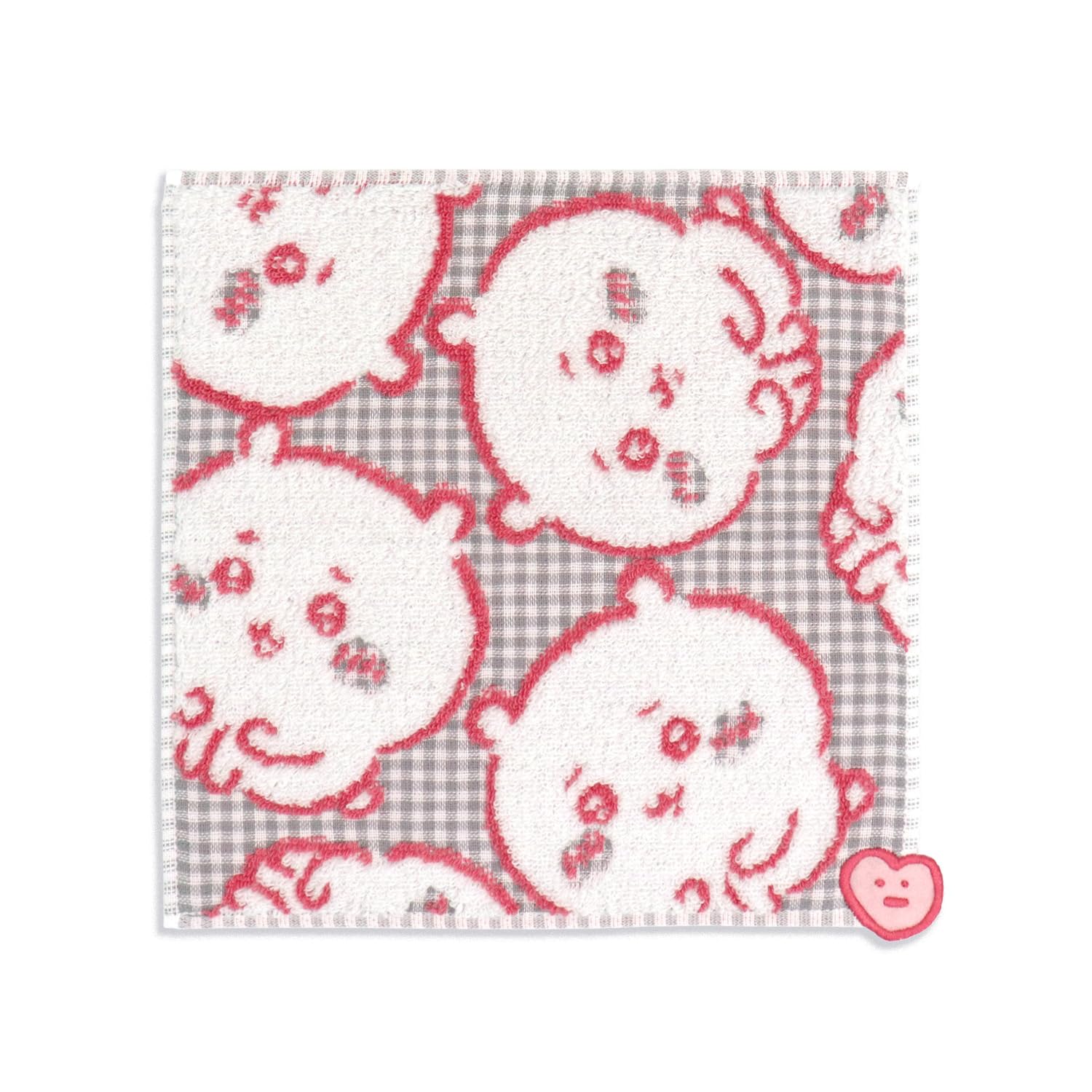 

Chiikawa Check Towel Gauze 25 x 25 cm Handkerchief, Pink, Pile, 41-1150080, Approx. розовый
