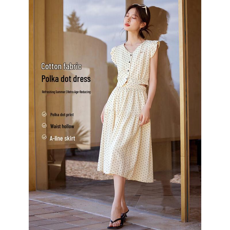 Women s Retro Polka Dot Two-Piece Set L