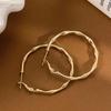 Bamboo Large Hoop Earrings - High-End Fashion, Bold Goddess Stud Style
