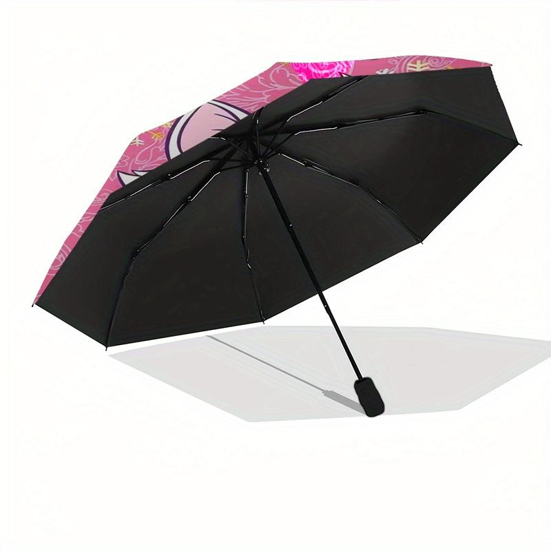 Marie,Aristocats Automatic Opening and Closing Umbrella - 8-rib Folding Design, Lightweight and Portable, Suitable for Daily Business Use, P