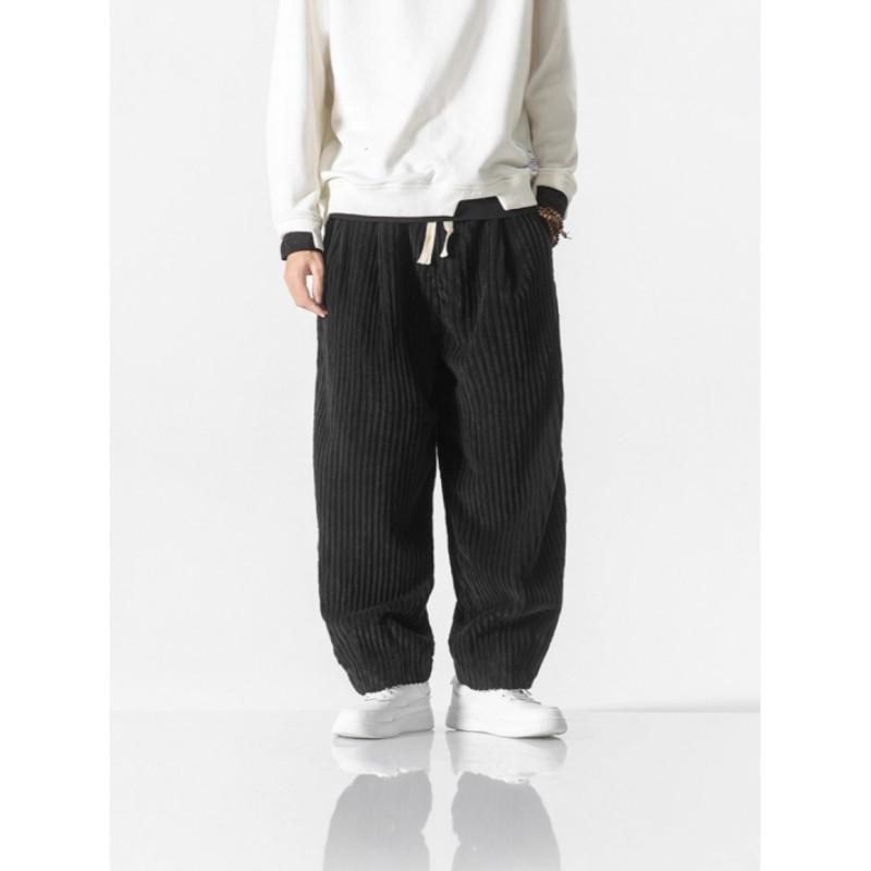 

Men s Fall/Winter Tapered Harem Pants Relaxed Vintage Style Loose-Fit Cuffed Trousers XS