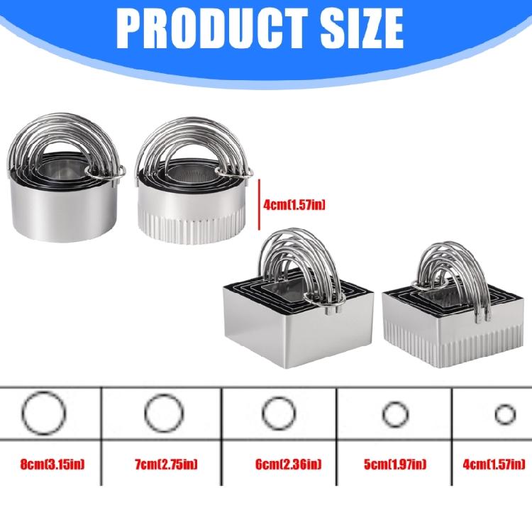 Stainless Steel Cookie Molds With Handle Multipurpose Cutters For Cakes Sandwiches Dishwasher Friendly