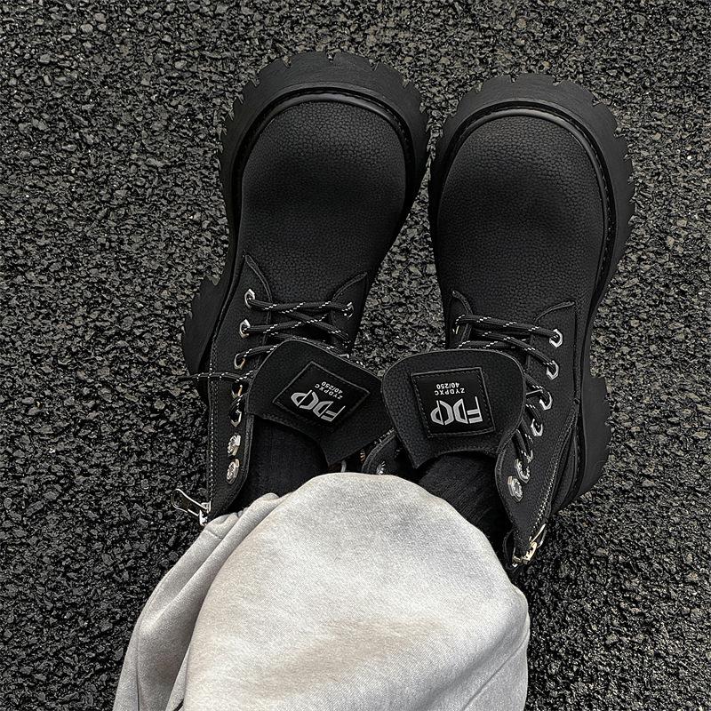 Martin Boots Men's Original Design Thick-soled Heightening Outdoor Hiking Boots Stream