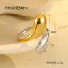 GEMCHIC Women's Vintage Two-Tone Stainless Steel Ring Set, Geometric Flower & Chain Link Statement Knuckle Rings, Non-Fading Fashion Jewelry Gift